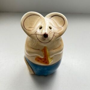 Vintage Stoneware Mouse Parmesan‎ Shaker Handpainted